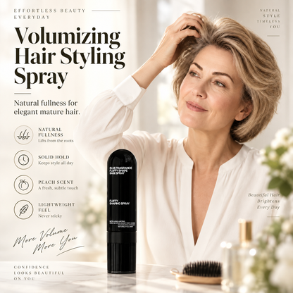 Peach-Scented Hair Volumizing Spray – Lightweight Bounce, Fuller-Looking Hair & Long-Lasting Hold🛡️